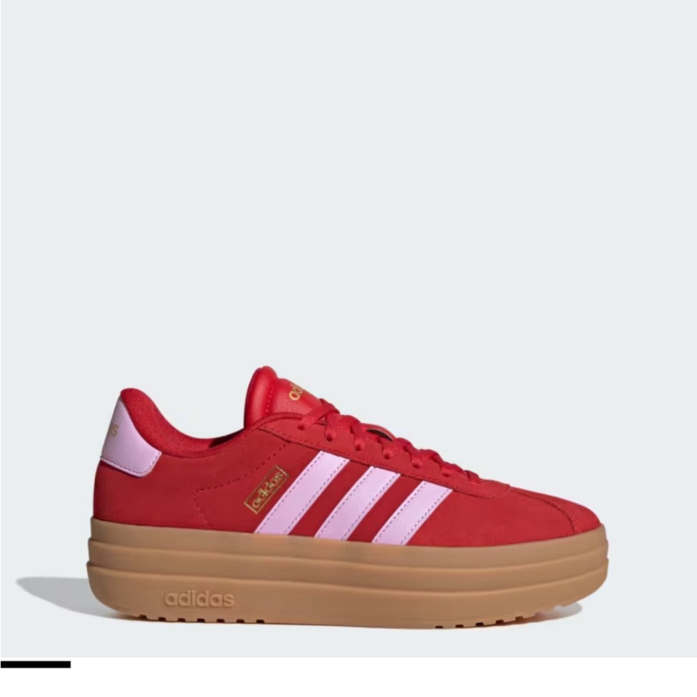 Adidas Red and White Sneakers